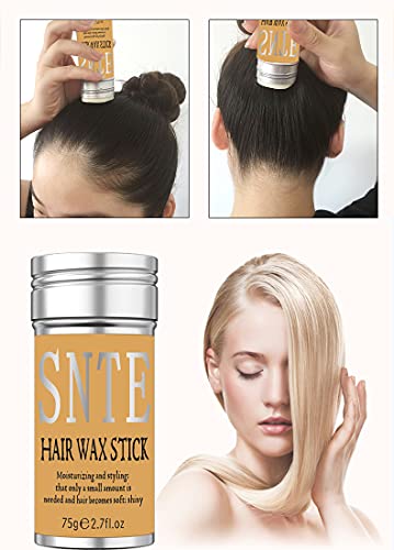 Samnyte Hair Wax Stick, Wax Stick for Hair Wigs Edge Control Slick Stick Hair Pomade Stick Non-greasy Styling Wax for Fly Away & Edge Frizz Hair 2.7 Oz