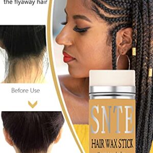 Samnyte Hair Wax Stick, Wax Stick for Hair Wigs Edge Control Slick Stick Hair Pomade Stick Non-greasy Styling Wax for Fly Away & Edge Frizz Hair 2.7 Oz