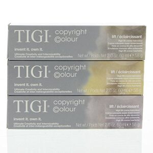 tigi copyright colour high lift creme haircolour 100/2 ultra light violet blonde 2 oz