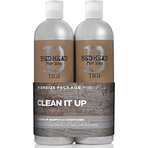 tigi bed head b for men clean up kit by for men – 2 pc kit 25.36 oz shampoo, 25.36 oz conditioner, 2count