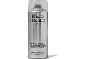 tigi bed hard head extra strong hold hair spray, tan, 10.6 ounce