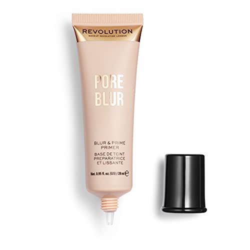 Makeup Revolution Pore Blur Primer, Pore Minimizer Cream, Makeup Primer With Vitamin E To Nourish Skin, 0.95fl.oz/28ml