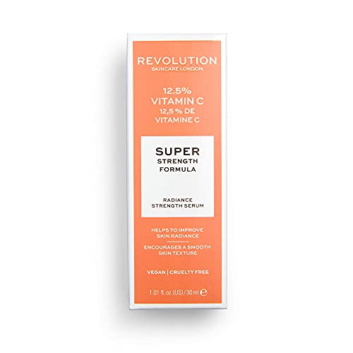 Revolution Skincare 12.5% Vitamin C Radiance Serum, Vitamin C Serum for Face, Leaves Skin Radiant and Provides Protection, Vegan & Cruelty Free, 30ml