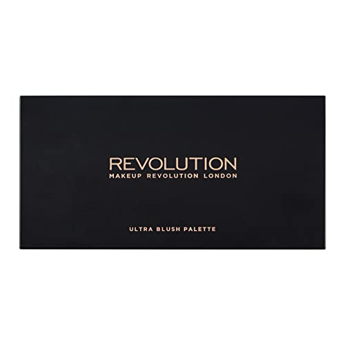 Makeup Revolution Ultra Blush Makeup Palette, Bronzer & Highlighter, Includes 8 Shades, Gluten free, Vegan & Cruelty Free, Sugar & Spice, 13g