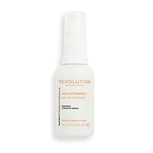 Revolution Skincare 20% Vitamin C Radiance Serum, Vitamin C Serum For The Face, Fades Dark Spots, Evens Out Skin Tone, Vegan & Cruelty Free, 1.01fl.oz/30ml