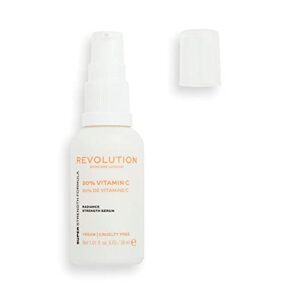 Revolution Skincare 20% Vitamin C Radiance Serum, Vitamin C Serum For The Face, Fades Dark Spots, Evens Out Skin Tone, Vegan & Cruelty Free, 1.01fl.oz/30ml