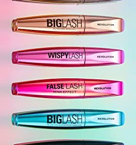 Makeup Revolution Wispy False Lash Mascara, Lengthening & Volumising Effect, Black, Cruelty-Free, 0.08 Oz