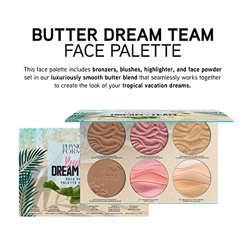 Physicians Formula Butter Dream Team Palette Makeup Gift Set, Bronzer, Blush, Face Powder, Dermatologist Approved