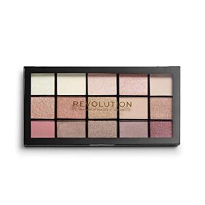 makeup revolution reloaded palette, makeup eyeshadow palette, includes 15 shades, lasts all day long, cruelty free, iconic 3.0, 16.5g