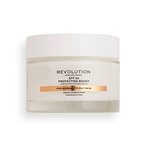 Revolution Skincare Moisture Cream SPF30, Moisturizer With SPF, For Normal to Oily Skin, Vegan & Cruelty-Free, 1.69fl.oz/50ml