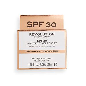 Revolution Skincare Moisture Cream SPF30, Moisturizer With SPF, For Normal to Oily Skin, Vegan & Cruelty-Free, 1.69fl.oz/50ml