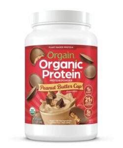 orgain organic protein powder peanut butter cup, 2.74 lbs, 43.8 oz