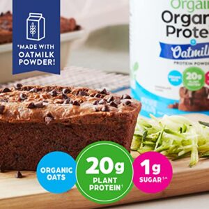 Orgain Vegan Protein Powder + Oatmilk, Chocolate, 20g of Plant Based Protein, 1g of Sugar, Made from Organic Oats, No Dairy or Soy, Non-GMO, 1lb