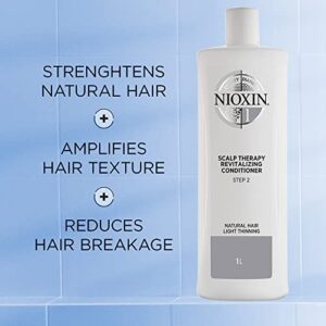 Nioxin System 1 Scalp Cleaning Shampoo and Therapy Conditioner Set for Natural Hair with Light Thinning