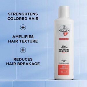 Nioxin System 4 Scalp Cleaning Shampoo and Therapy Conditioner Set for Color Treated Hair with Progressed Thinning