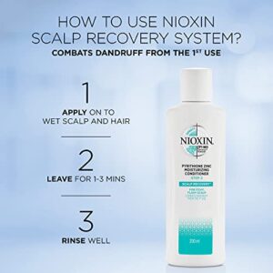 Nioxin Scalp Recovery Step 2 Moisturizing Conditioner for Itchy, Flaky Scalp, Anti-Dandruff Conditioner with Pyrithione Zinc, 6.76 oz