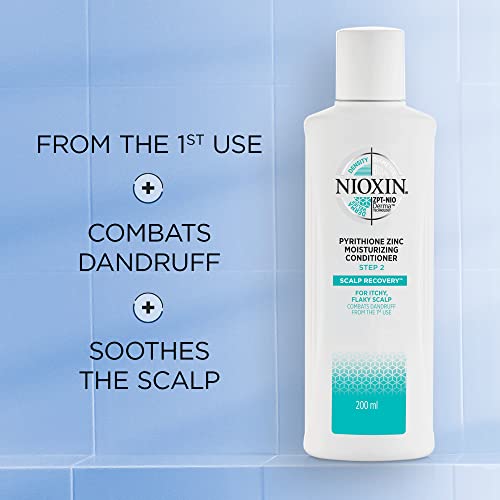 Nioxin Scalp Recovery Step 2 Moisturizing Conditioner for Itchy, Flaky Scalp, Anti-Dandruff Conditioner with Pyrithione Zinc, 6.76 oz