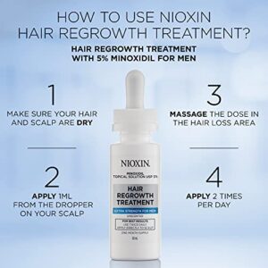 Nioxin Hair Regrowth Treatment for Men with Minoxidil 5%, 1 Month Supply, 2 oz