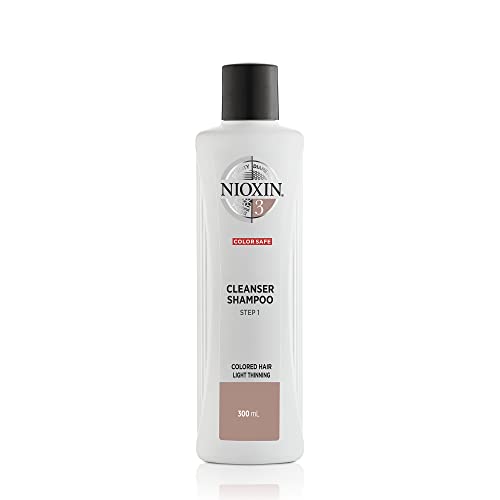 Nioxin System 3 Cleanser Shampoo, Color Treated Hair with Light Thinning, 10.14 Fl oz (Pack of 1)