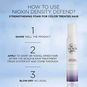 Nioxin Density Defend, Lightweight Strengthening Foam, Color Treated Hair, 6.7 oz