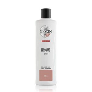 nioxin system 3 cleanser shampoo, color treated hair with light thinning, 16.9 fl oz