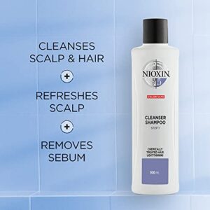 Nioxin System 5 Cleanser Shampoo, Bleached & Chemically Treated Hair with Light Thinning, 33.8 Fl Oz