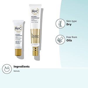 RoC Retinol Value Set Duo, Deep Wrinkle Anti-Aging Night Face Cream + Retinol Correxion Daily Eye Cream, Under Eye Cream for Dark Circles & Puffiness, Moisturizer for Deep Set Wrinkles