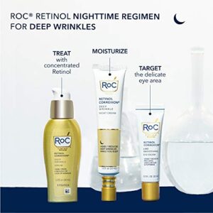 RoC Retinol Value Set Duo, Deep Wrinkle Anti-Aging Night Face Cream + Retinol Correxion Daily Eye Cream, Under Eye Cream for Dark Circles & Puffiness, Moisturizer for Deep Set Wrinkles