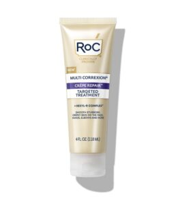 roc multi correxion crépe repair, targeted treatment for hands, elbows, and body with shea butter to smooth crepey skin, 4 oz