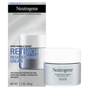 Neutrogena Rapid Wrinkle Repair Retinol Face Moisturizer, Daily Anti-Aging Face Cream with Retinol & Hyaluronic Acid to Fight Fine Lines, Wrinkles, & Dark Spots, 1.7 oz