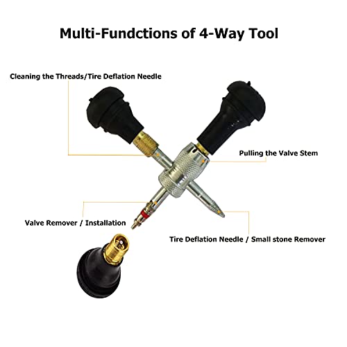 Dr.Roc 3 x 19.5 inch Staight and Curved Irons Tire Levers 6 x TR413 Valve Stems Set Mount and Demount Tire Irons Set Motorcycle Dirt Bike Lawn Mower ATV UTV Tire Changing Tools with Durable Bag