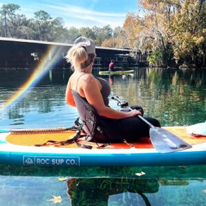 ROC Paddle Boards Detachable Universal Paddleboard Kayak Seat with Adjustable Design and Soft Cushion Back Support for Inflatable SUPs, Kayaks, Canoes, Rowboats, and Fishing Boats