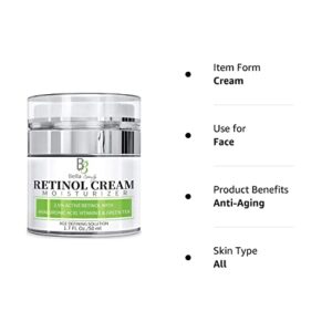 Retinol Moisturizer Anti Aging Cream for Face and Eye Area - With Hyaluronic Acid - 2.5% Active Retinol - Vitamin E - Reduce Appearance of Wrinkles and Fine lines - Best Day and Night Face Cream