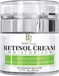 retinol moisturizer anti aging cream for face and eye area – with hyaluronic acid – 2.5% active retinol – vitamin e – reduce appearance of wrinkles and fine lines – best day and night face cream