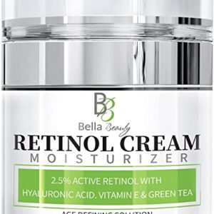 Retinol Moisturizer Anti Aging Cream for Face and Eye Area - With Hyaluronic Acid - 2.5% Active Retinol - Vitamin E - Reduce Appearance of Wrinkles and Fine lines - Best Day and Night Face Cream