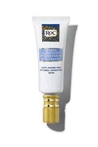 roc retinol correxion anti-aging eye cream for sensitive skin, anti-wrinkle treatment with milder retinol formula, 0.5 ounce