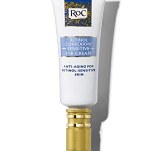 RoC Retinol Correxion Anti-Aging Eye Cream for Sensitive Skin, Anti-Wrinkle Treatment with Milder Retinol Formula, 0.5 Ounce