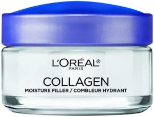 l’oreal paris skincare collagen face moisturizer, day and night cream, anti-aging face, neck and chest cream to smooth skin and reduce wrinkles, 1.7 oz