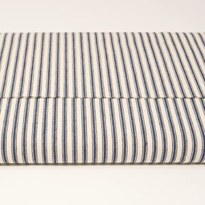 Roc-Lon 44/45" 100% Cotton Woven Ticking, Cut by Yard, Stripe Navy