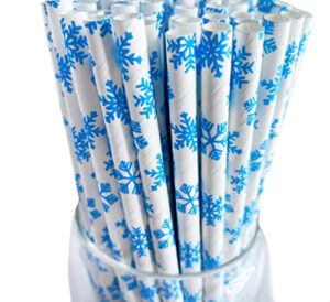 roc paper straws snowflake design paper straws 130 count unwrapped