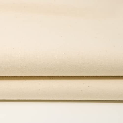 Roc-Lon 90" 100% Cotton Unbleached Permanent Press, Cut by Yard, Off-White