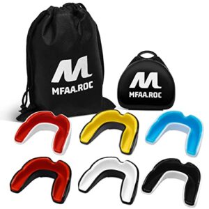 Sports Mouth Guard Adult & Kids Mouth guard sports , Youth Mouth Guard Boxing, Mouth Guard Football, Mouth Guard Basketball Lacrosse MMA Karate Mouthguard Adult (11+) Youth (10-) 2 sizes 6 Pack