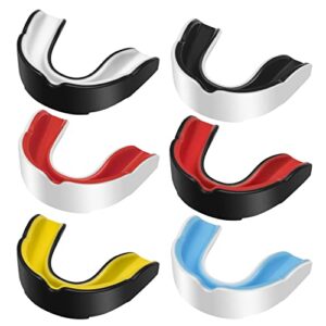 Sports Mouth Guard Adult & Kids Mouth guard sports , Youth Mouth Guard Boxing, Mouth Guard Football, Mouth Guard Basketball Lacrosse MMA Karate Mouthguard Adult (11+) Youth (10-) 2 sizes 6 Pack