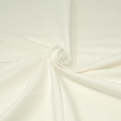 Roc-Lon 36/38" 100% Cotton Bleached Premium Quality Muslin, Cut by Yard, Off-White