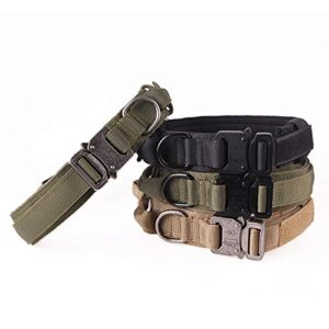 Tactical Dog Military Collar and Leash Set (Medium, Green)