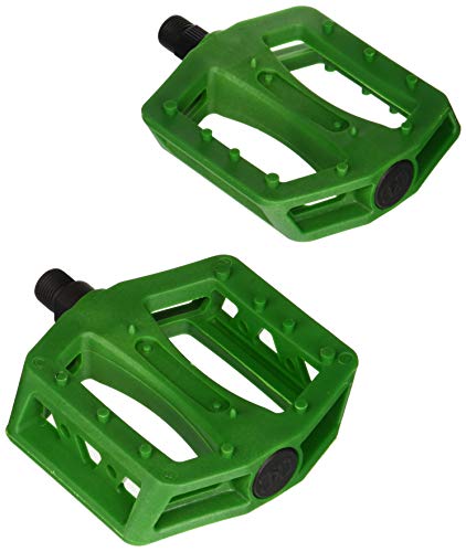 Big Roc 57PCK745GN Bike Pedal, 100 x 105mm, 9/16" Green Steel Nylon