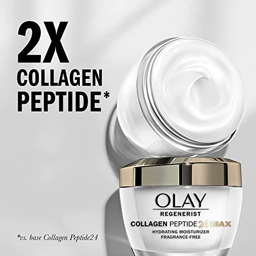Olay Regenerist Collagen Peptide 24 MAX Hydrating , 1.7 oz + Whip Face Moisturizer Travel/Trial Size Gift Set