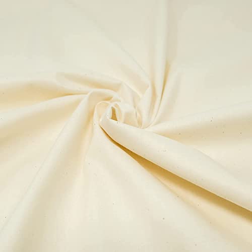 Roc-lon 47/48" 100% Cotton Nature Premium Quality Muslin Unbleached, 10 Yard Cut, Off-White