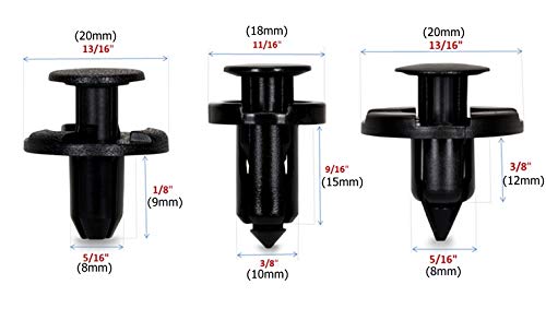 Dr.Roc Replacement for Push Type Retainer Fender Liner Bumper Cover Fasteners Rivets Clips Nissan Infiniti 0155309321 0155305323 0155309241 with Fastener Remover