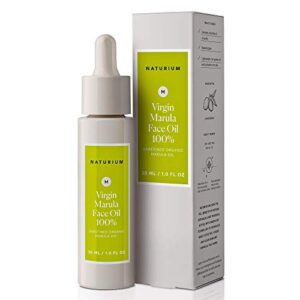 naturium virgin marula face oil 100%, with unrefined organic marula oil, hydrating & lightweight, 1 oz